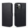 iPhone 11 Pro Max - Nappa genuine leather wallet case (2 in 1) RIX1112-BK, black