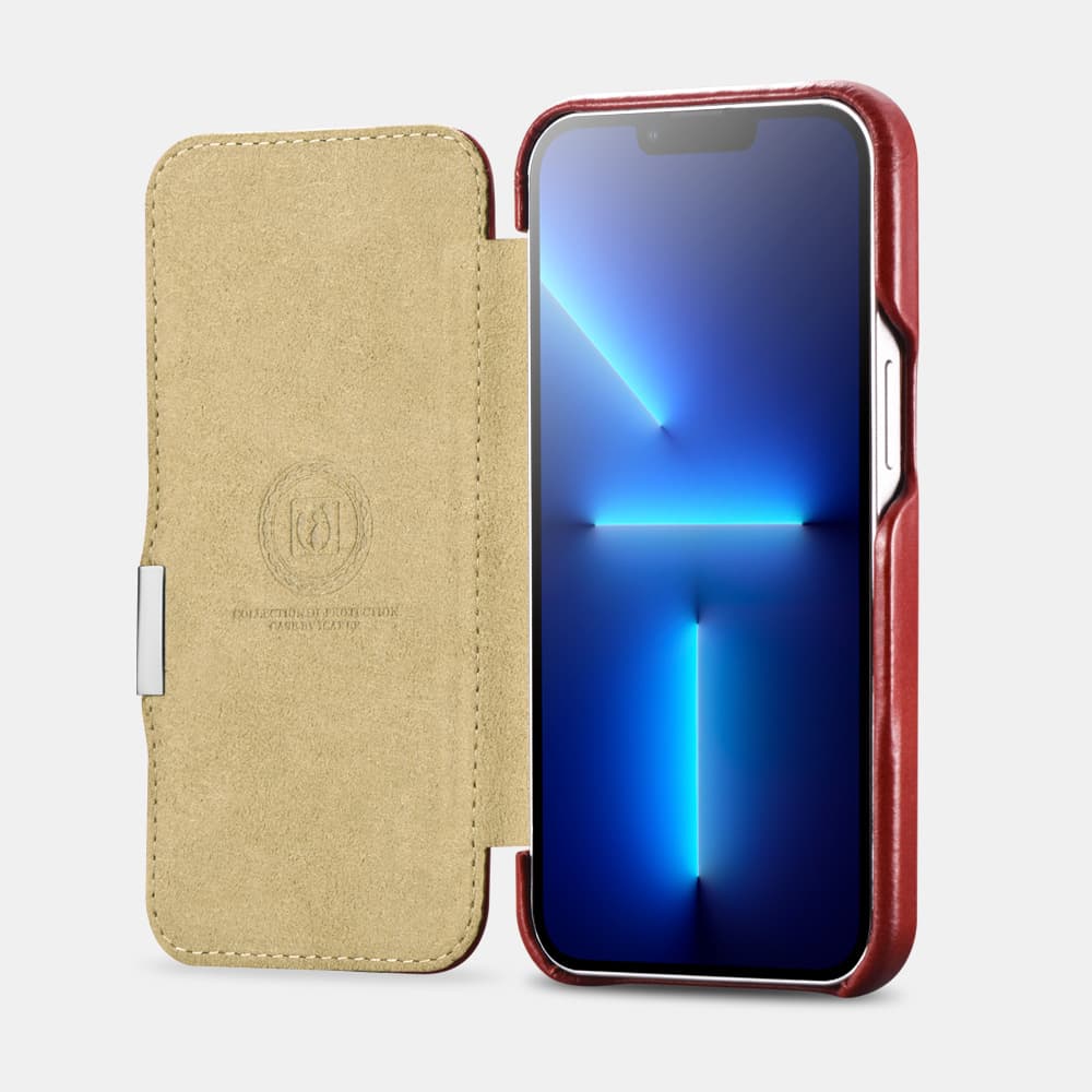 iCarer iPhone 15 Pro - Vintage leather Flipcase schwarz (WMI15230614-BK) – 4