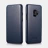 Samsung Galaxy S9 - Custodia flip in vera pelle iCarer blu navy