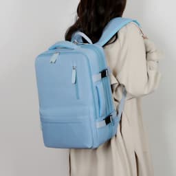 Okade - S2304 Laptop backpack 17.3" - USB, water-repellent, business & travel, light blue – Bild 3