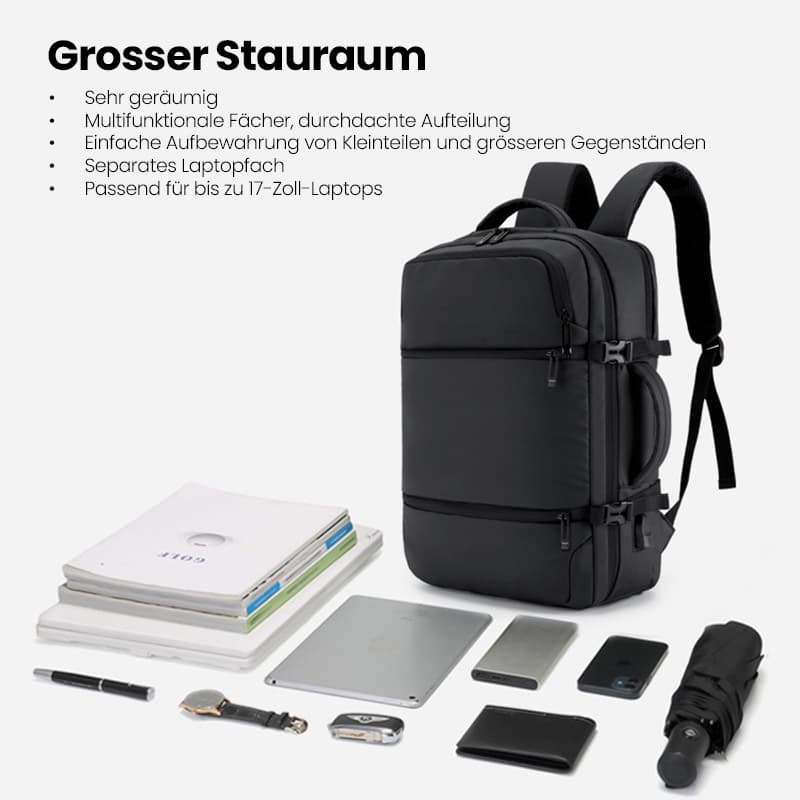 Okade - S219 Laptop backpack - 17.3" - Black – 3