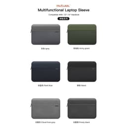 Notebook 13/14 Zoll - Mutural LuxeLite Series Notebook-Sleeve, wasserabweisend, Schwarz – Bild 2