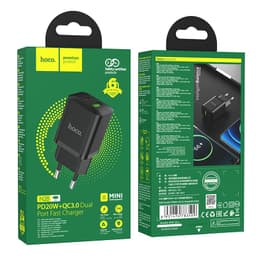 hoco N28 PD20W + QC3.0 Dual USB-C e USB-A Nero – Bild 2