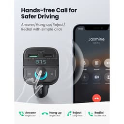 Ugreen – Bluetooth FM Transmitter Auto mit QC/PD (CD229 / 80910), grau/schwarz – Bild 2