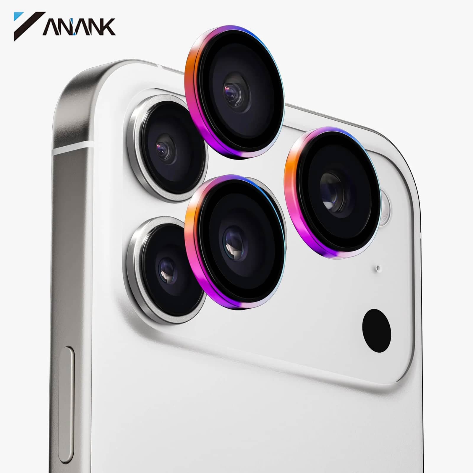 ANANK iPhone 17 Pro / 17 Pro Max - Rear camera armored glass - 99AR+ Corning Glass, Dual Lens, Flamed