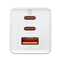 Baseus - GaN5 Pro - Schnellladegerät 2C+U, 65W EU, Weiss (CCGP120202) – Bild 8