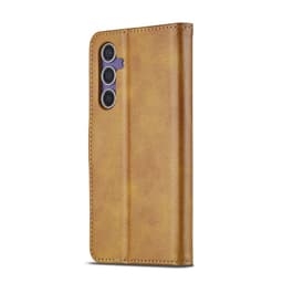 Samsung Galaxy S26 - LC.IMEEKE Wallet case with 3 card slots & magnetic closure, light brown/orange – Bild 5