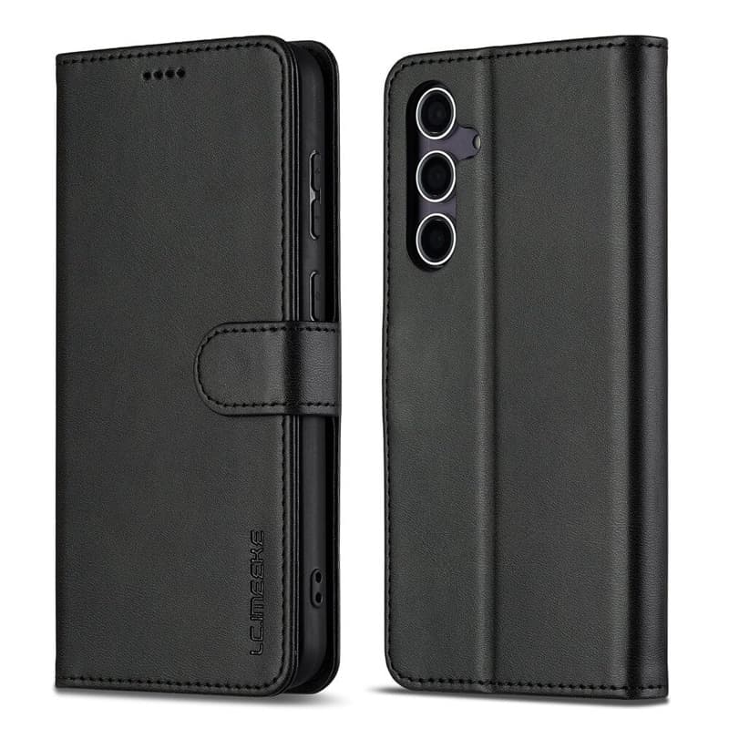 Samsung Galaxy A37 - LC.IMEEKE Wallet case with 3 card slots & magnetic closure, black