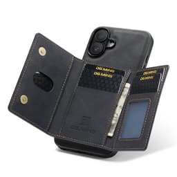 iPhone 11 - DG.MING Etui, Leder-Optik, Kartenfach & Magnetverschluss, Schwarz – Bild 6