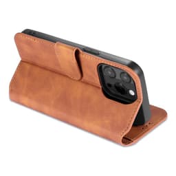 iPhone 13 Pro Max - DG.MING Etui à rabat vintage, 3 emplacements pour cartes, fermeture magnétique, brun chameau – Bild 7