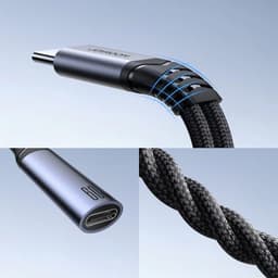 Joyroom - SY-C03 2-in-1 Audio Adapter (Type-C zu 2x Type-C), 60W, Schwarz – Bild 3
