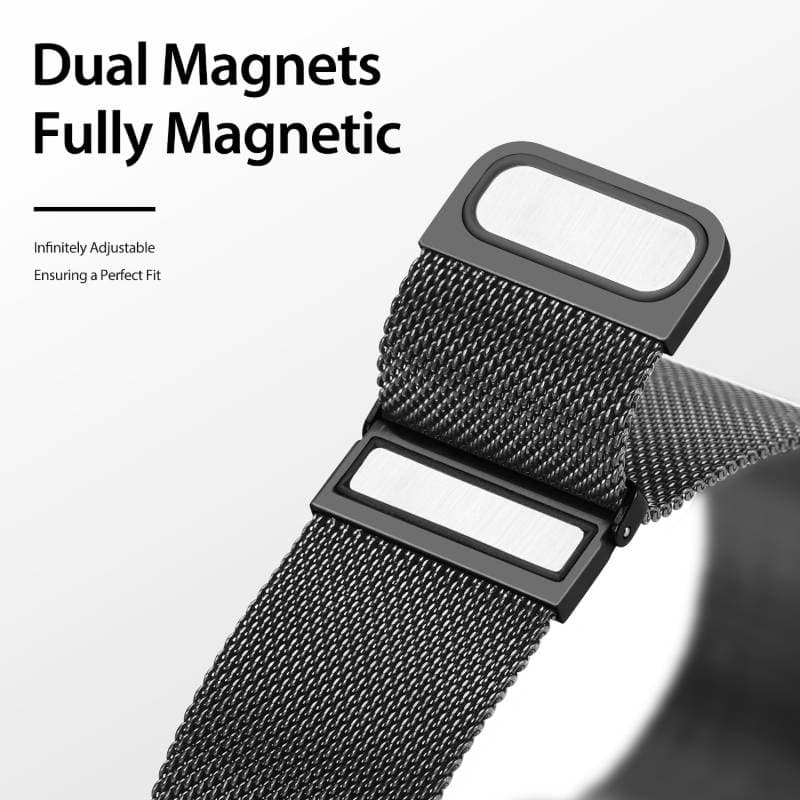 Apple Watch - DUX Milanese Version Strap - 38mm/40mm/41mm/42mm(10.Gen), Schwarz – 3