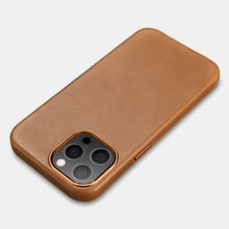 iPhone 13 Pro Max - iCarer Oil Wax Premium Genuine Leather Magsafe Back Case Blue WMI1304 – Bild 5