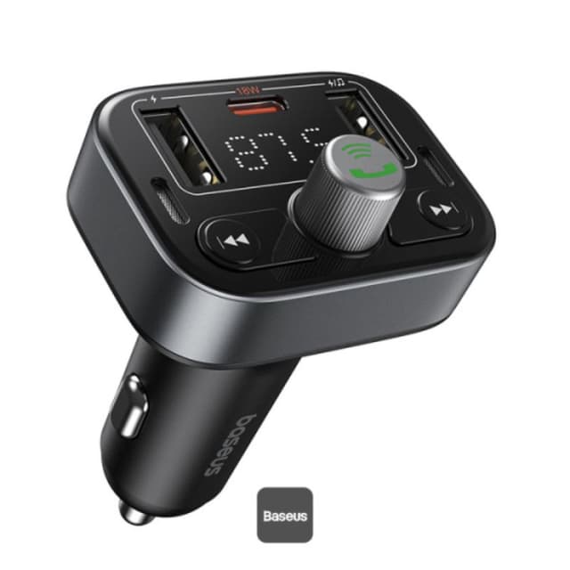 Baseus S-09 Pro Series Car FM Transmitter Bluetooth 5.3 18W noir