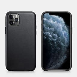 iPhone 11 Pro Max - iCarer genuine leather back case black (RIX1120-BK) – Bild 1