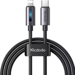 McDodo -USB-C auf Lightning Ladekabel mit Ladelämpchen, 1.2m, Schwarz – Bild 1