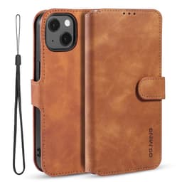 iPhone 13 Mini - DG.MING Vintage Flip Case, 3 card slots, magnetic closure, camel brown – Bild 2