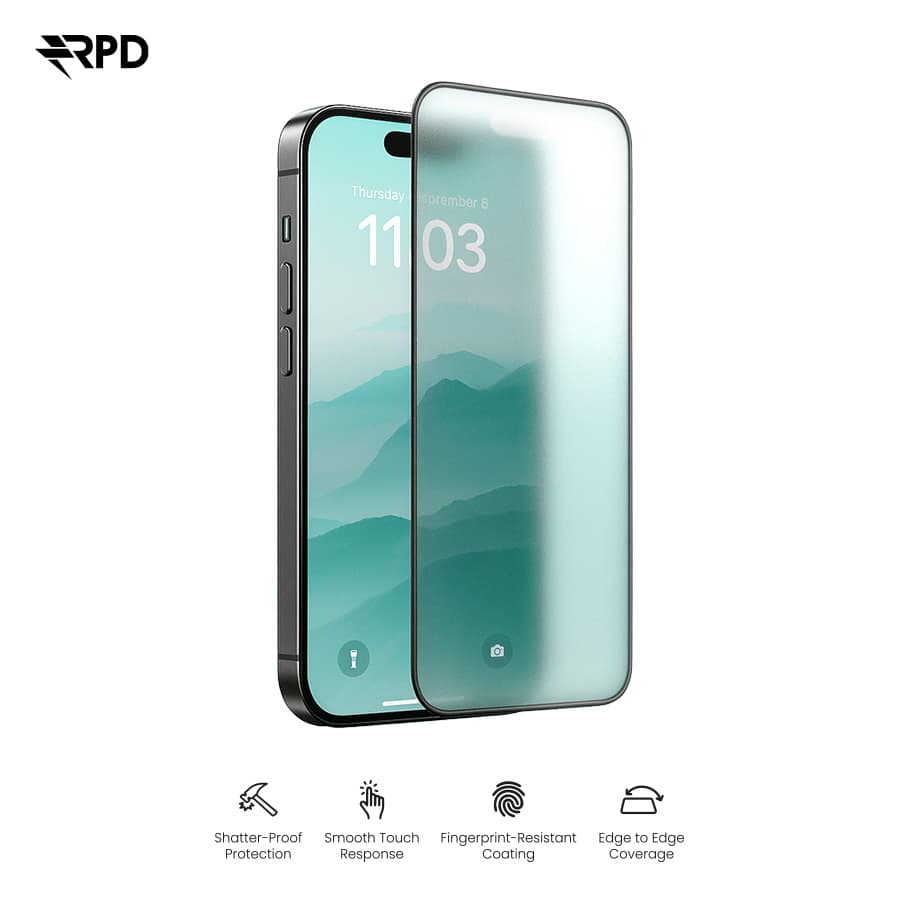 iPhone 14 Pro Max - SilkTouch Premium Tempered Glass / Armored Glass - Matt