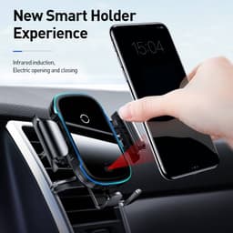Baseus - Light Electric - Wireless charger with holder, 15W, Black (WXHW03-01) – Bild 7