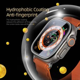 Apple Watch Ultra 1/2 49 mm - Pellicola protettiva in vetro temperato DUX, resistente ai graffi 9H, nero – Bild 6