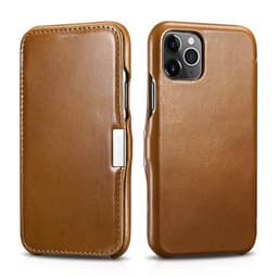 iPhone 11 Pro - iCarer Luxury Series (Side-open) Flip Case brown (RIX1107-GG) – Bild 1