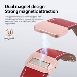 Galaxy Watch - Cinturino DUX Gadget Series in vera pelle (22 mm), versione YA rosso – Bild 9