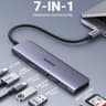 Ugreen - Hub USB-C 7-in-1 con HDMI, SD/TF e PD (CM195 / 15214), grigio/nero