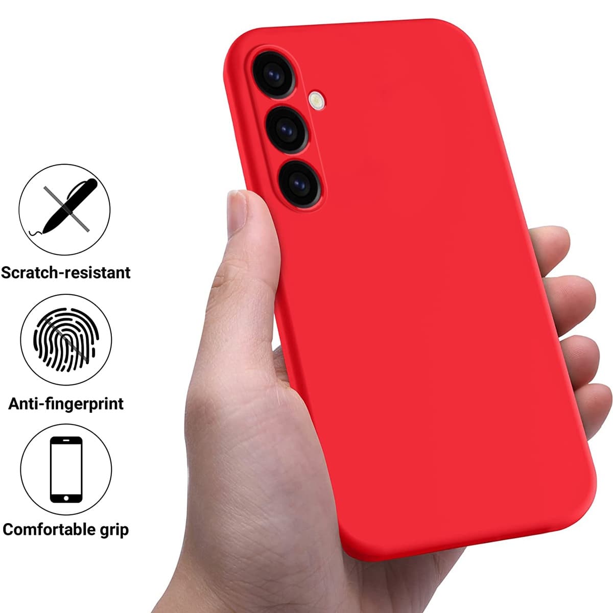 Samsung Galaxy S20 Plus - Custodia protettiva in silicone, rosso – 2