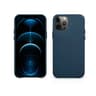 iPhone 12 Mini - iCarer - Étui en cuir turquoise (RIX1205-BU)