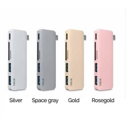 WIWU Hub USB Tipo C 5in1 T6, oro rosa – Bild 1