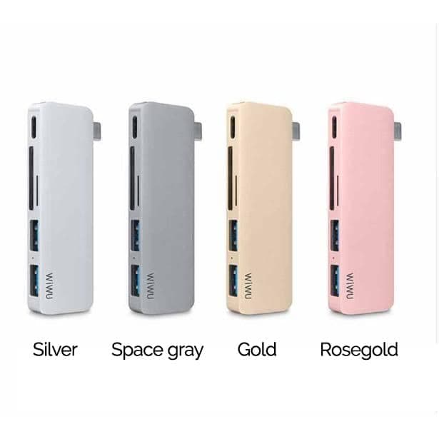 WIWU USB Type C 5in1 Hub T6, rose gold