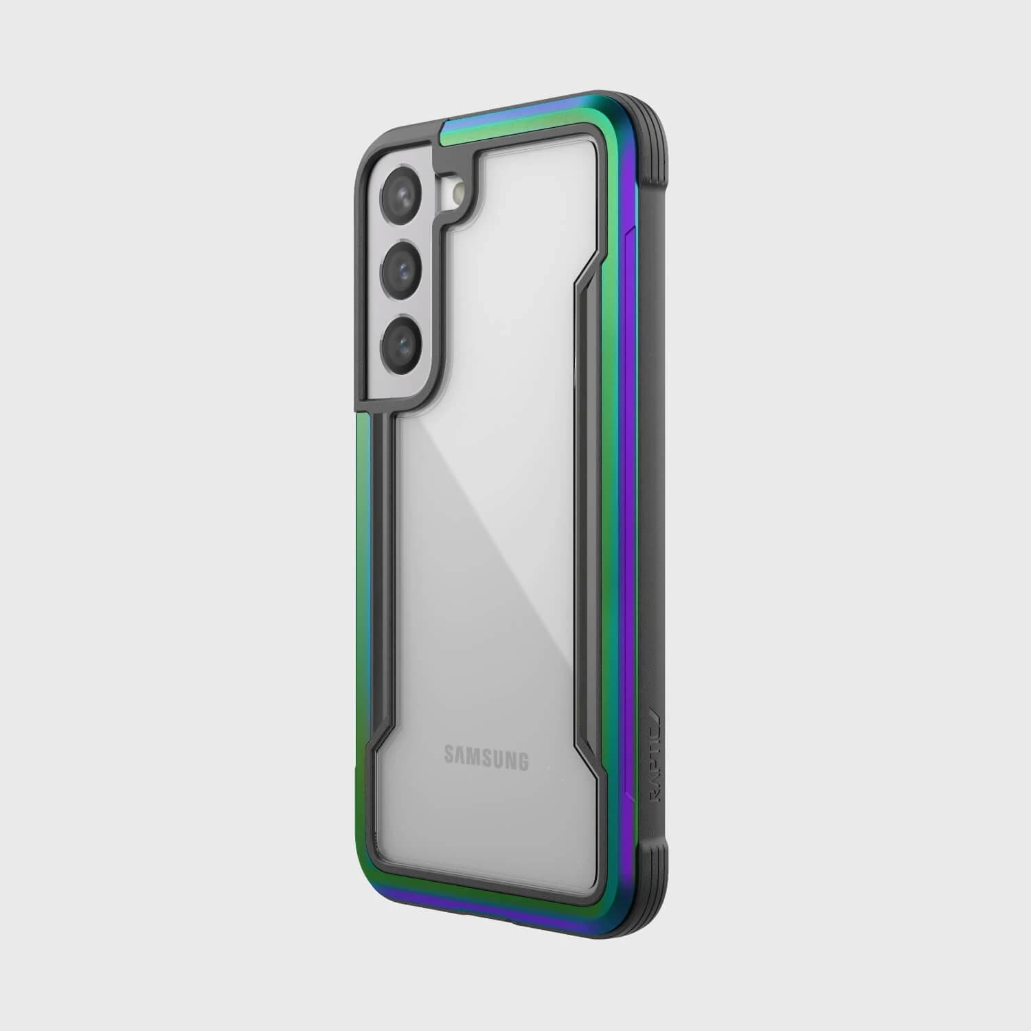 Samsung Galaxy S22 - Raptic/X-Doria Defense Shield Case with iridescent frame