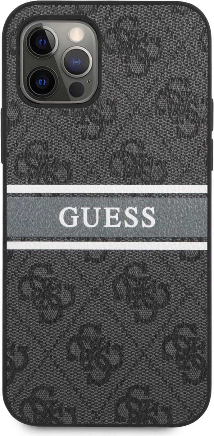 iPhone 13 Pro - Guess Backcover Case Stripe Black - GUHCP13L4GDGR