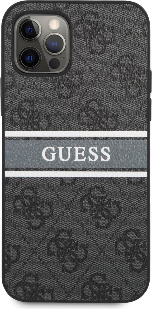 iPhone 13 Pro - Guess Backcover Case Stripe Black - GUHCP13L4GDGR