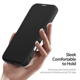 iPhone Air - DUX Ducis Skin X Pro Series Flip Case, custodie (fronte e retro), nero con MagStand – Bild 5