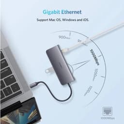 Ugreen - Hub USB-C 9-en-1 avec HDMI, VGA, LAN, SD/TF & PD (CM179 / 40873), gris – Bild 7