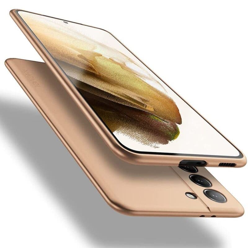 Samsung Galaxy S21 - Custodia posteriore X-Level Guardian con superficie soft-touch, oro