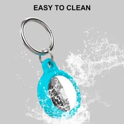 Set of 2 AirTag cases for the key ring - iCarer silicone case, turquoise (XYSK002-PK) – Bild 6