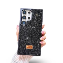 Samsung Galaxy S23 - Custodia in plastica glitterata Diamonds in nero – Bild 1