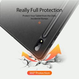 Samsung Galaxy Tab S7 FE / S7 Plus / S8 Plus - Dux Ducis Domo Series, étui à rabat relevable, noir – Bild 6