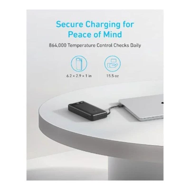 ANKER Powerbank A1383 611 20.000mAh - 87W - 2x USB-C, 1x USB-A, nero – 4