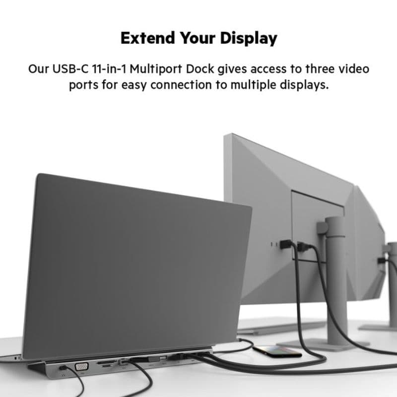 Belkin - USB-C 11-in-1 Multiport 100W (4K HDMI, Ethernet, USB-C, 3x USB-A, SD, MicroSD, VGA, Audio) – 2