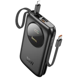 Hoco - Q19 Lucky 30W Powerbank avec écran numérique et câble, 10000mAh, noir – Bild 1
