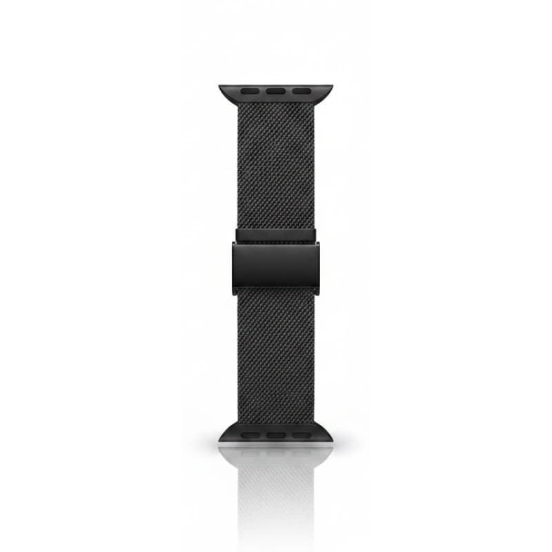 Apple Watch Armband Stoff mit Magnetischem Verschluss 42/44/45/49mm Schwarz