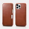 iCarer iPhone 15 Pro - Vintage Echtleder Flipcase braun (WMI15230614-BN)