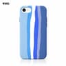 iPhone 7/8/SE/SE 2022 - Étui en silicone bleu arc-en-ciel, bleu