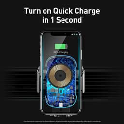 Baseus - Light Electric - Wireless charger with holder, 15W, Black (WXHW03-01) – Bild 6