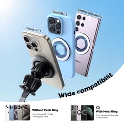 Joyroom - Magnetic car cell phone holder for air vents, black (JR-ZS406) – Bild 5