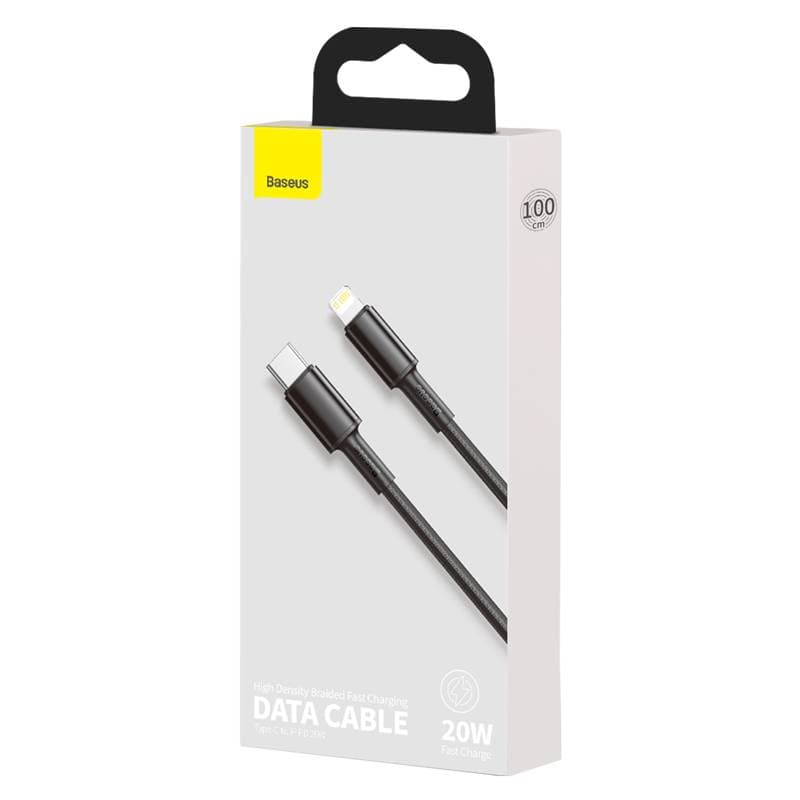 Baseus - Cavo di ricarica rapida ad alta densità da Tipo-C a iP PD, 20W 1m, nero (CATLGD-01) – 2