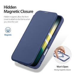iPhone Air - DUX Ducis Skin X Pro Series Flip Case, custodie (fronte e retro), blu con MagStand – Bild 6